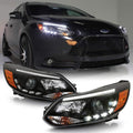 Black Projector Headlights Pair Left+Right Q5549