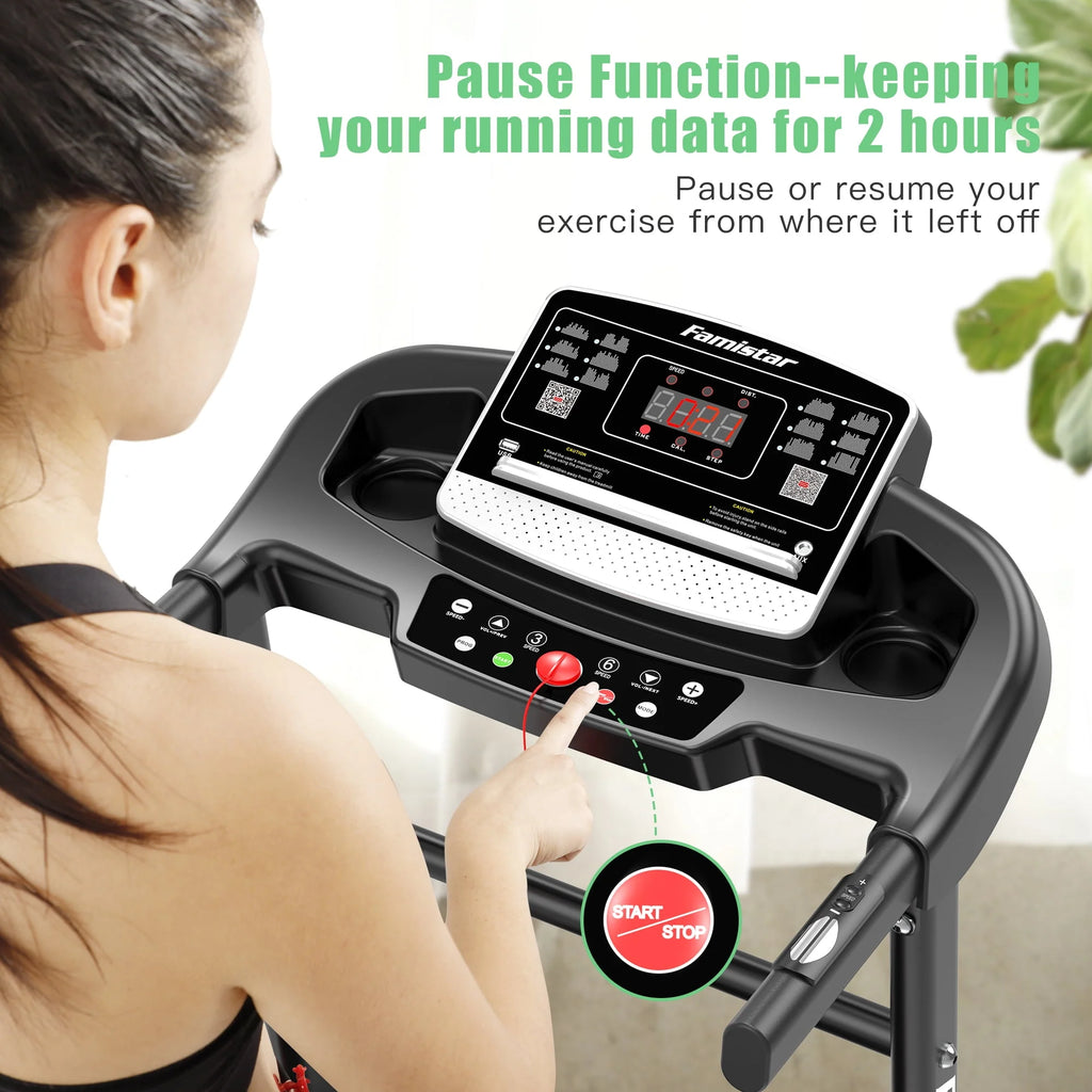 Portable Folding Treadmill with Incline Y148