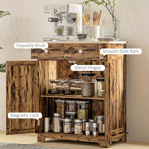 White Sideboard with 3 Drawers and Doors B381448