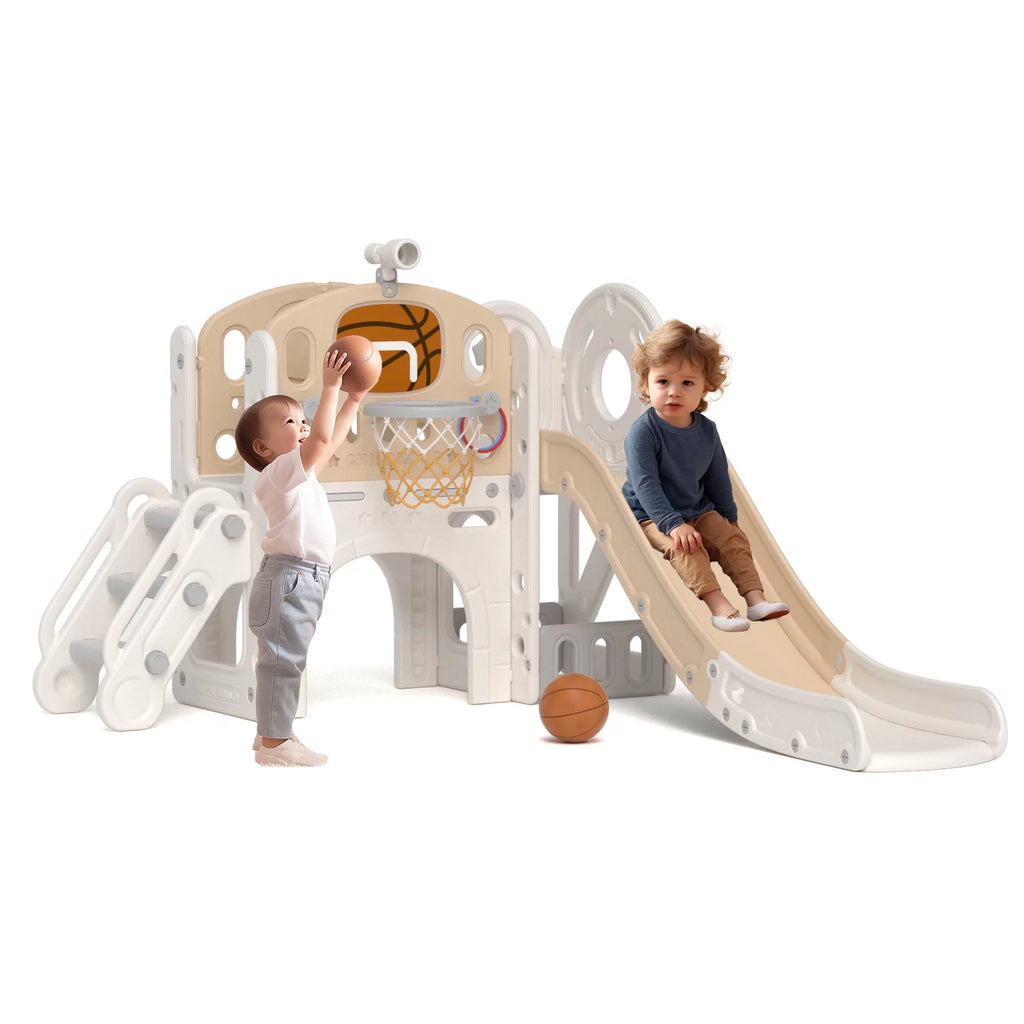 7-in-1 Kids Slide with Climber Play Set H64303