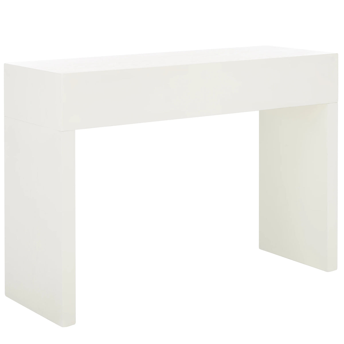 Ivory Wood Console Table with Drawer X439