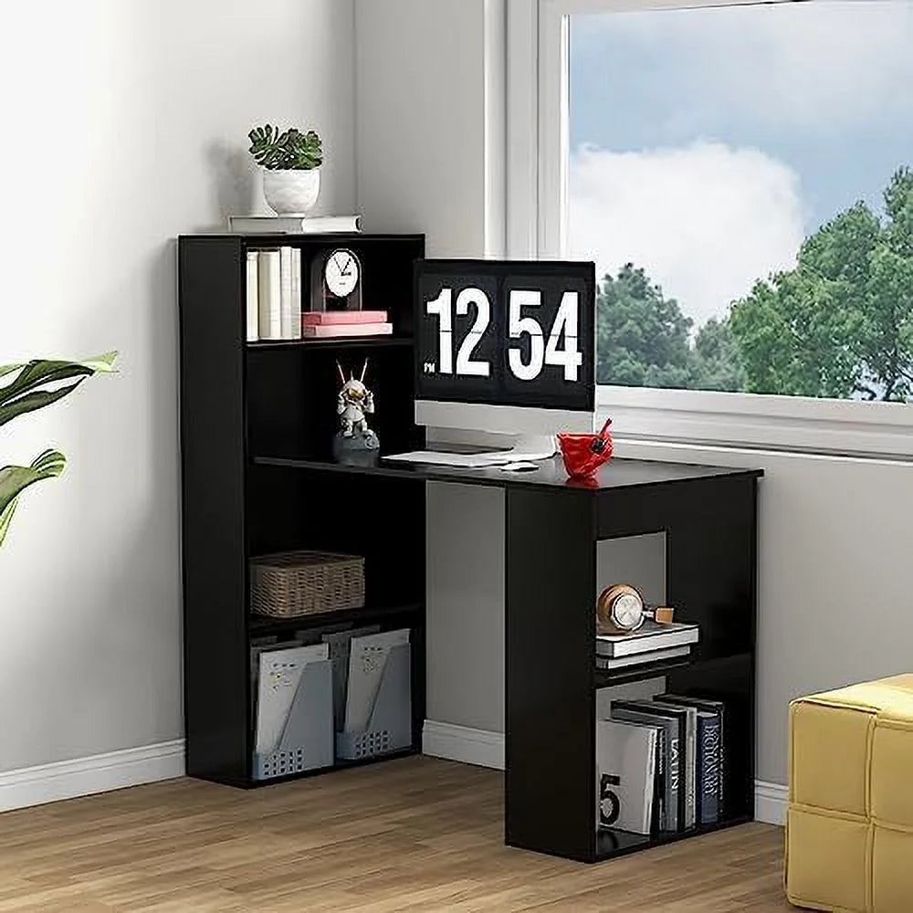 48 Inch Computer Desk with Bookshelf and CPU Stand P51053