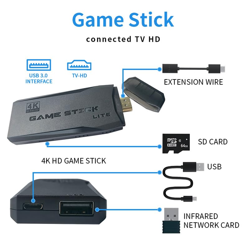 Wireless Double Handle Plug and Play Video Game Console C144874