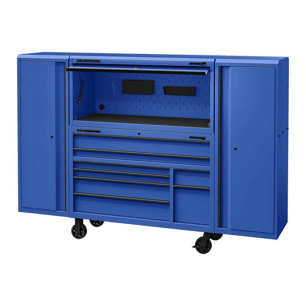 56 in. x 22 in. Blue Work Center Hutch R2802