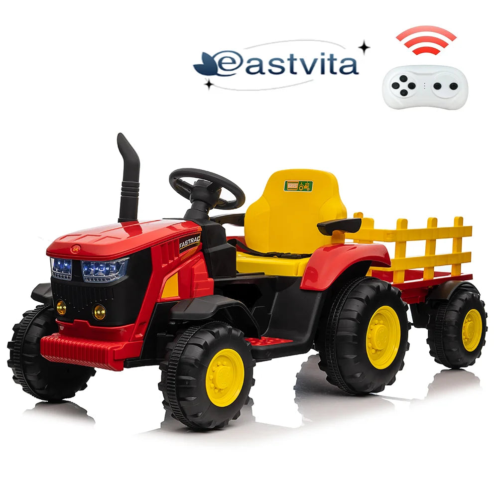 3 in 1 Ride on Tractor, 24V Electric Truck Vehicle, Six-wheeled UTV Car, Pink T51005