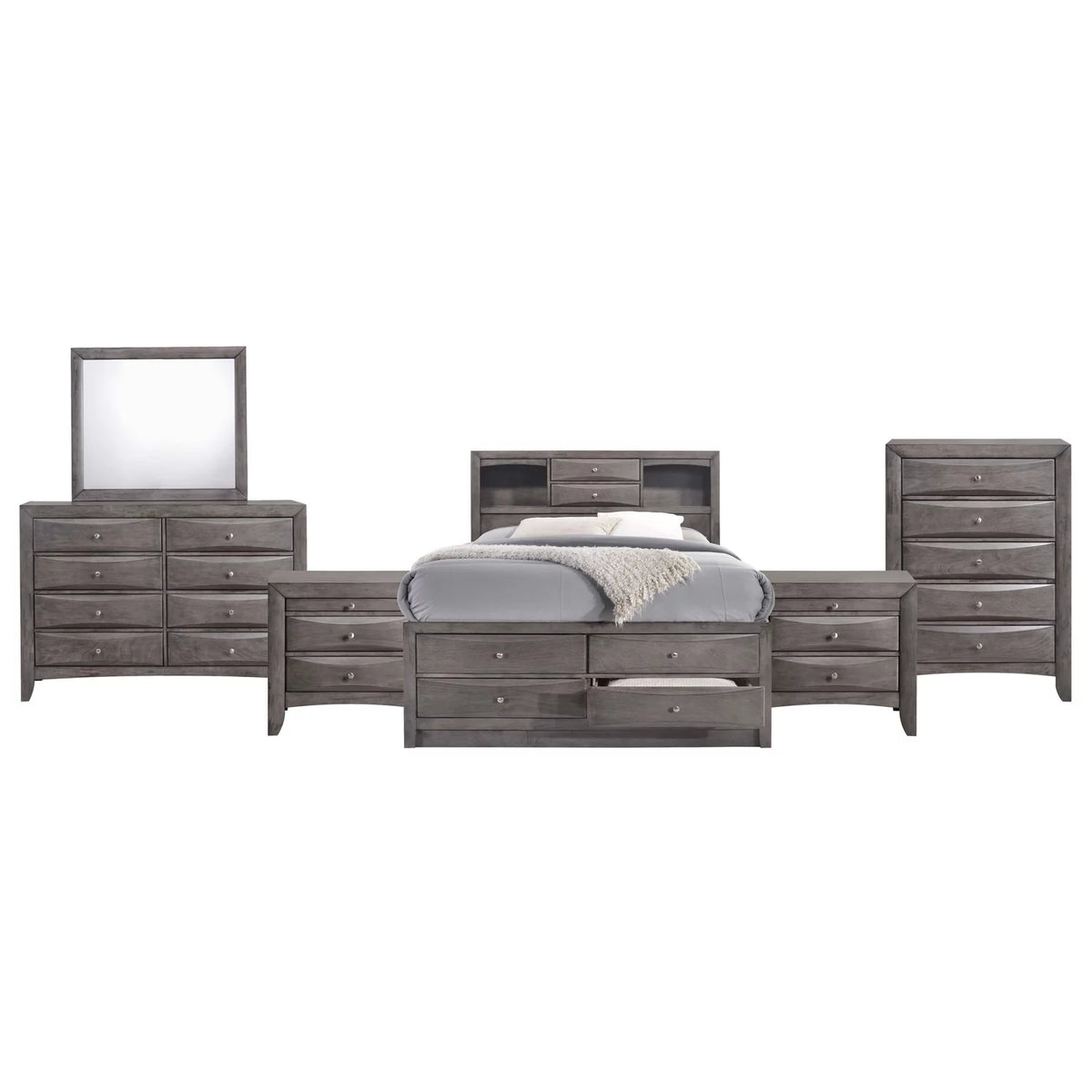Queen Storage 6PC Bedroom Set J588157