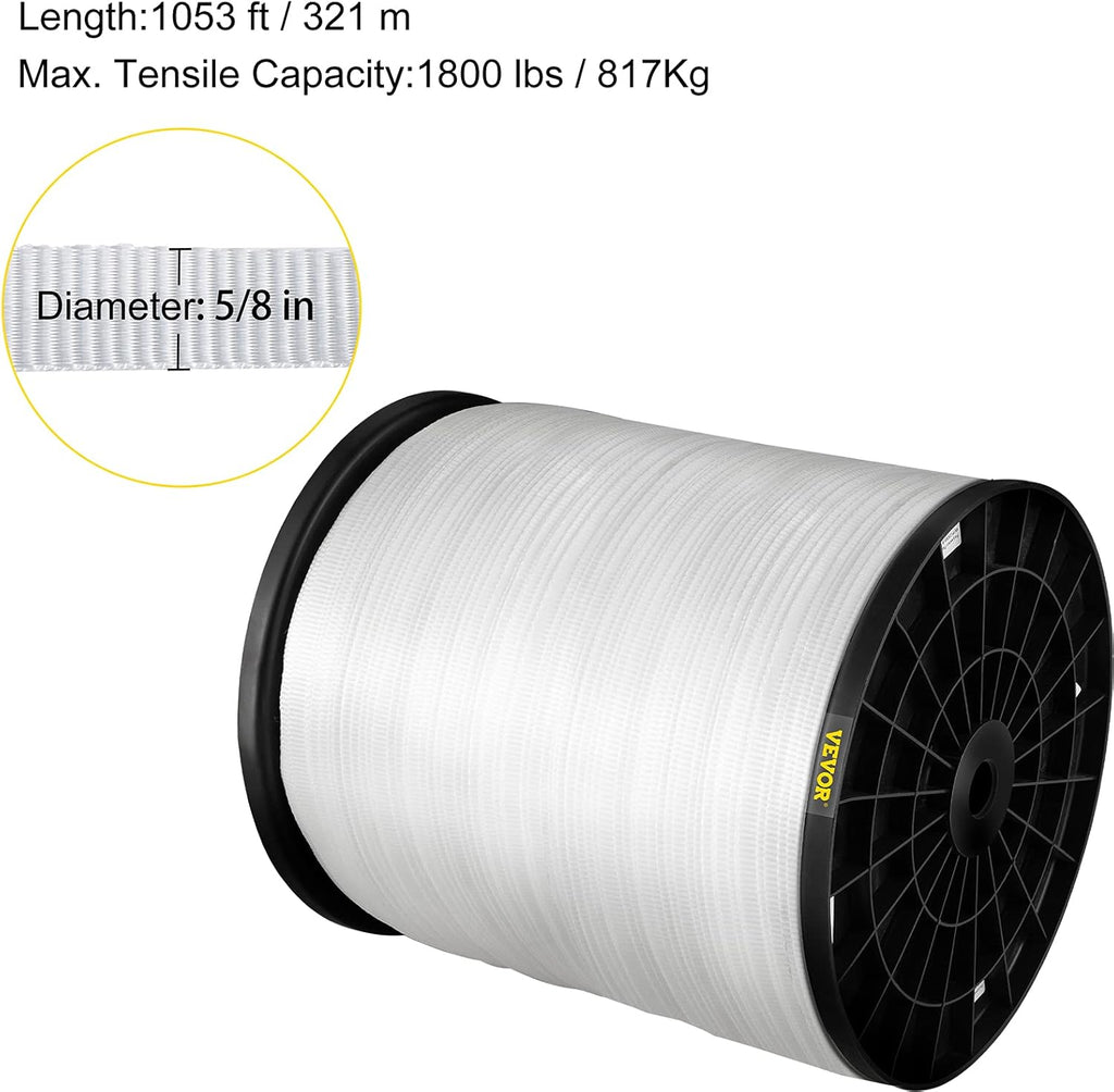 Polyester Pull Tape 1053' x 5/8 Flat Rope Pack of 2 I35908