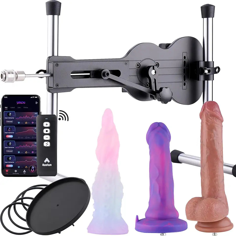 Remote Controlled Automatic Sex Machine with Silicone Attachments J748