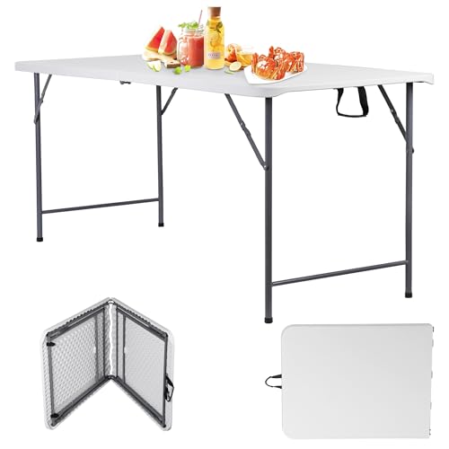3 ft Adjustable Portable Plastic Folding Table Q242218