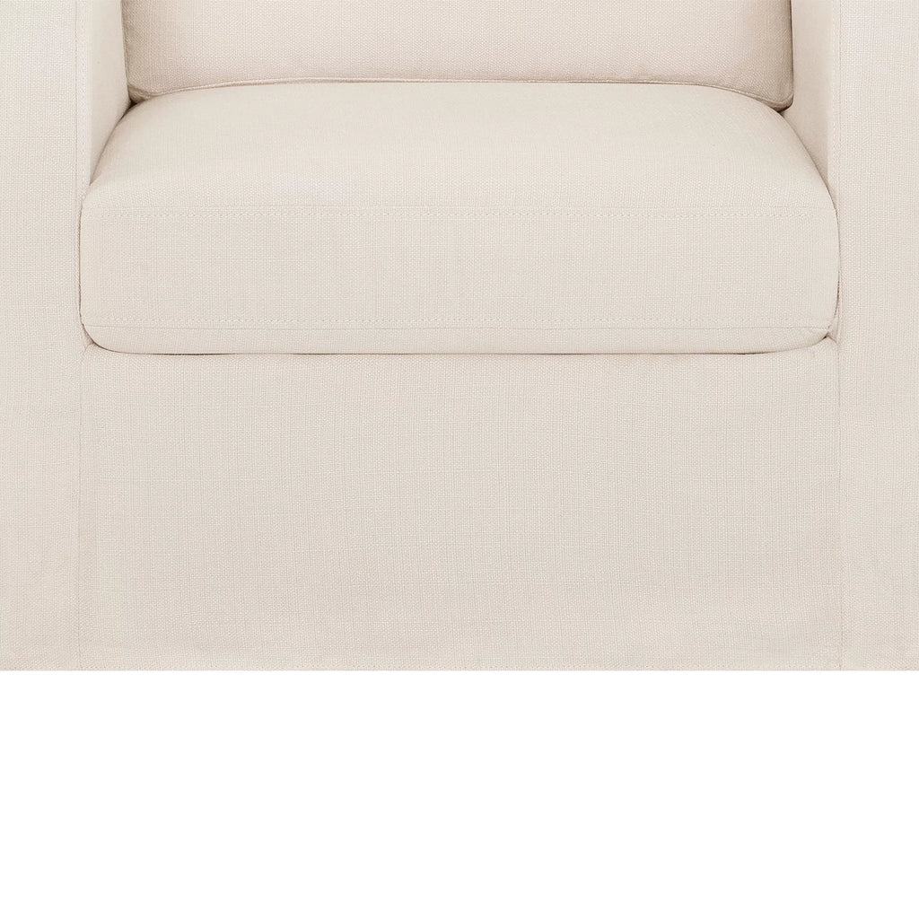 Cream Slipcover Swivel Chair Y532253