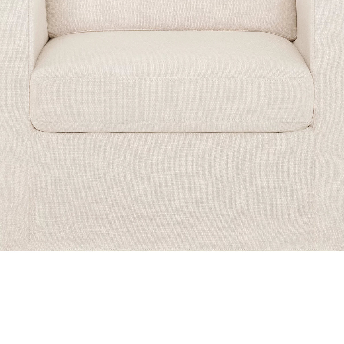 Cream Slipcover Swivel Chair Y532253