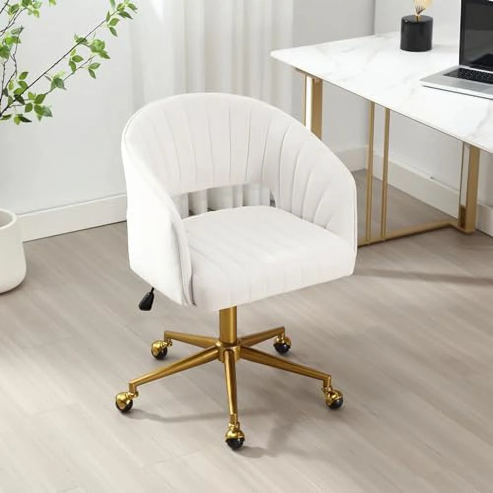 Velvet Height Adjustable Swivel Desk Chair I304435