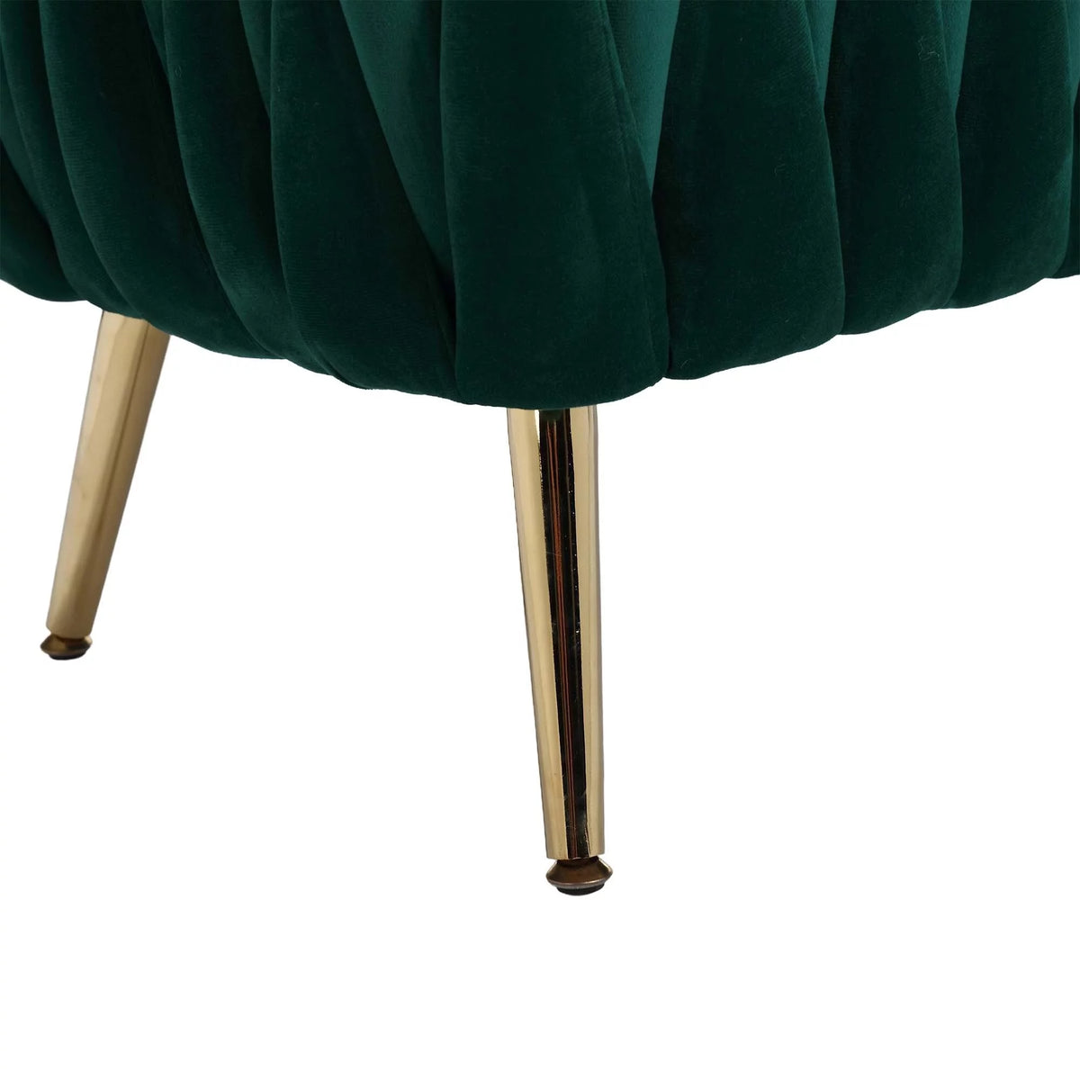 Green Velvet Storage Ottoman Bench with Handles G466546