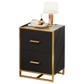 2 Drawer Wood File Cabinet with Metal Legs D747163