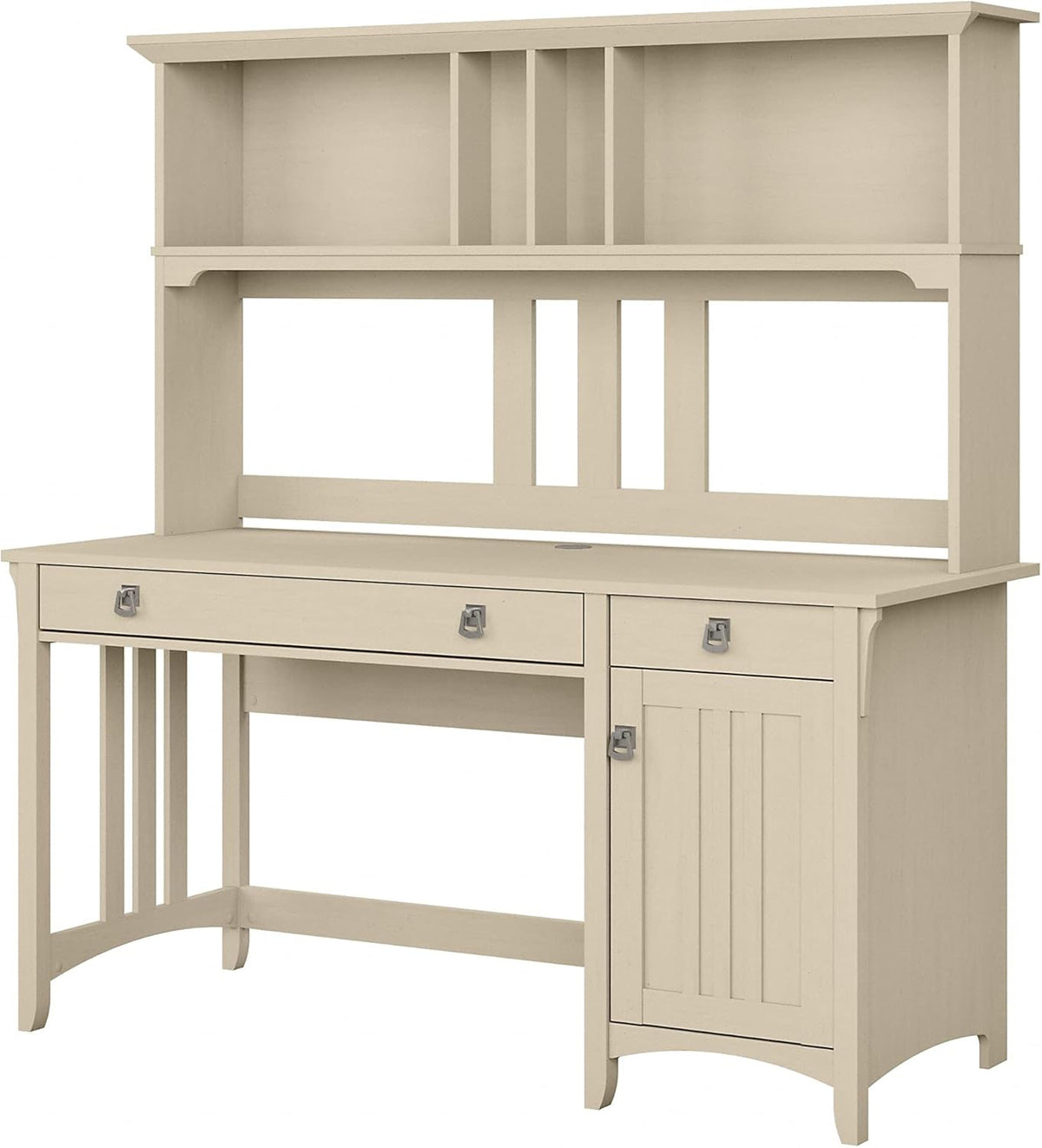 Computer Desk with Hutch, 60W, Cape Cod Gray S472