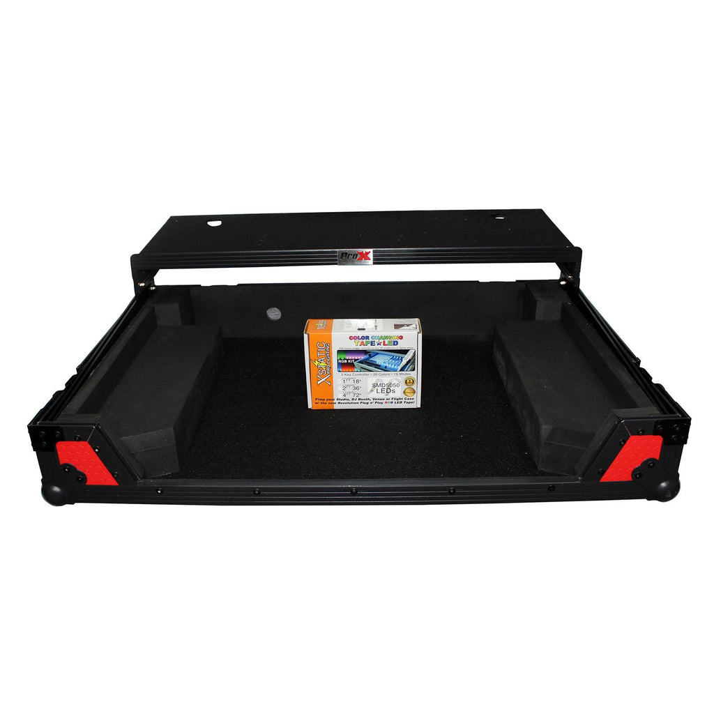 Red on Black Case with Shelf G144