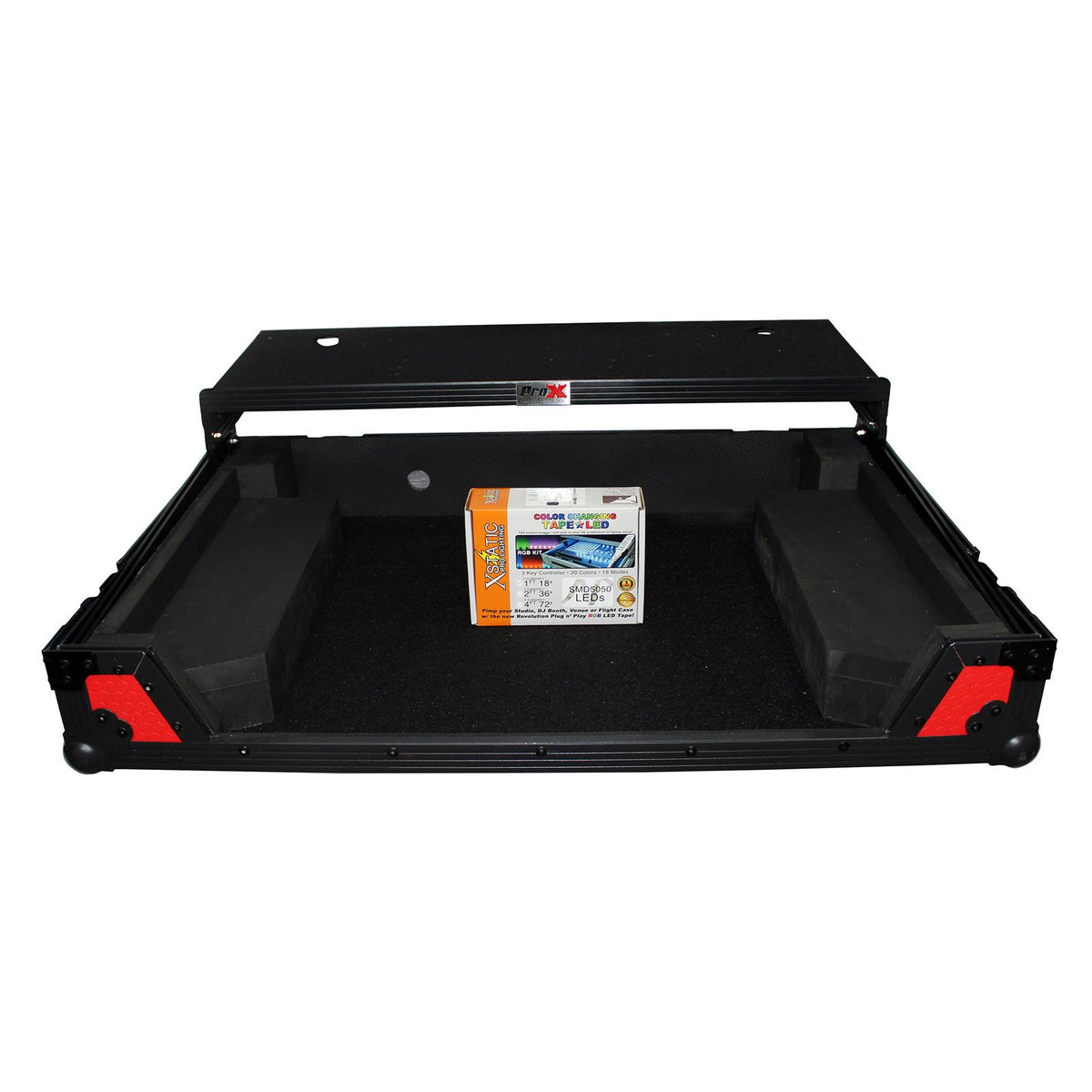 Red on Black Case with Shelf G144