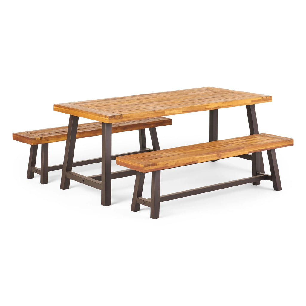 4 Seat Acacia Picnic Dining Set O2442