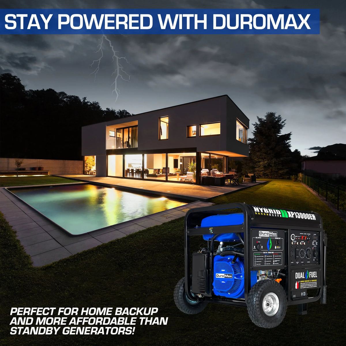 13,000-Watt Portable Gas Propane Generator U4508