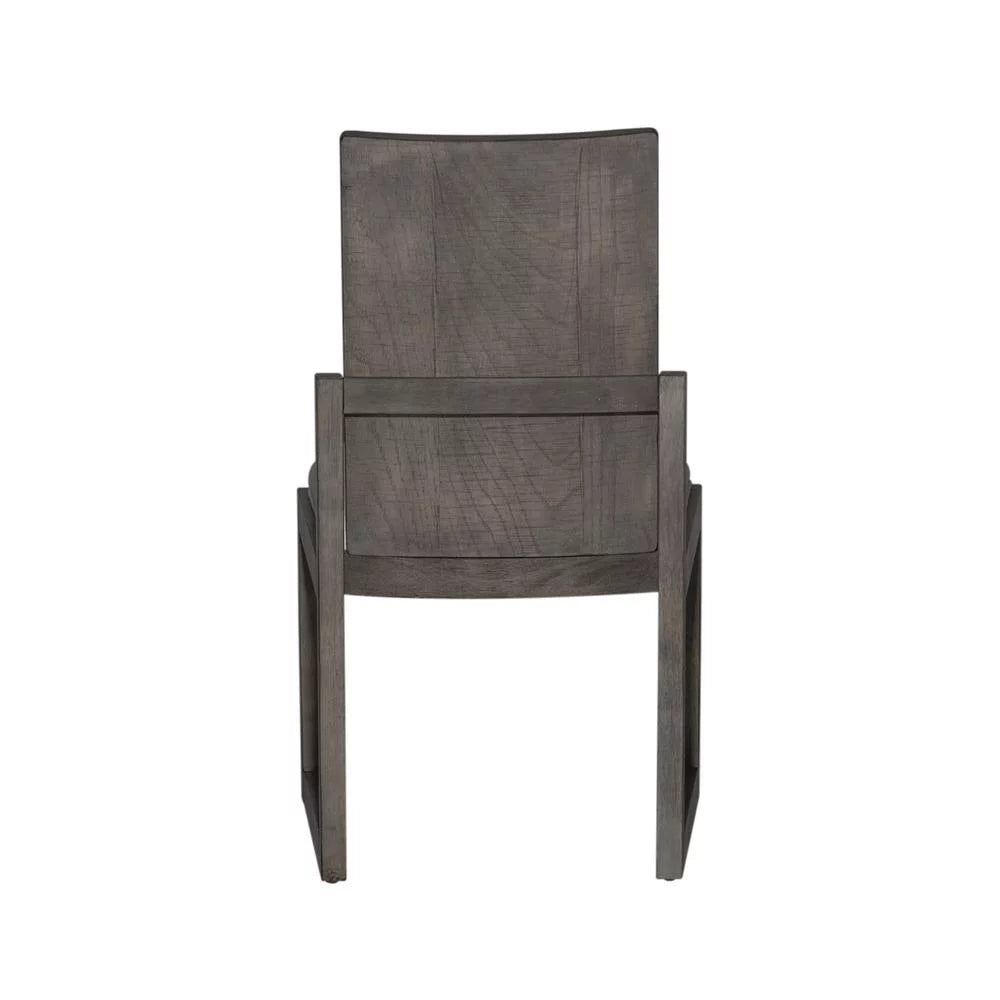Panel Back Side Chair Set of 2 Grey R64715
