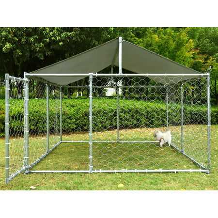 Outdoor Large Dog Kennel With Canopy N816