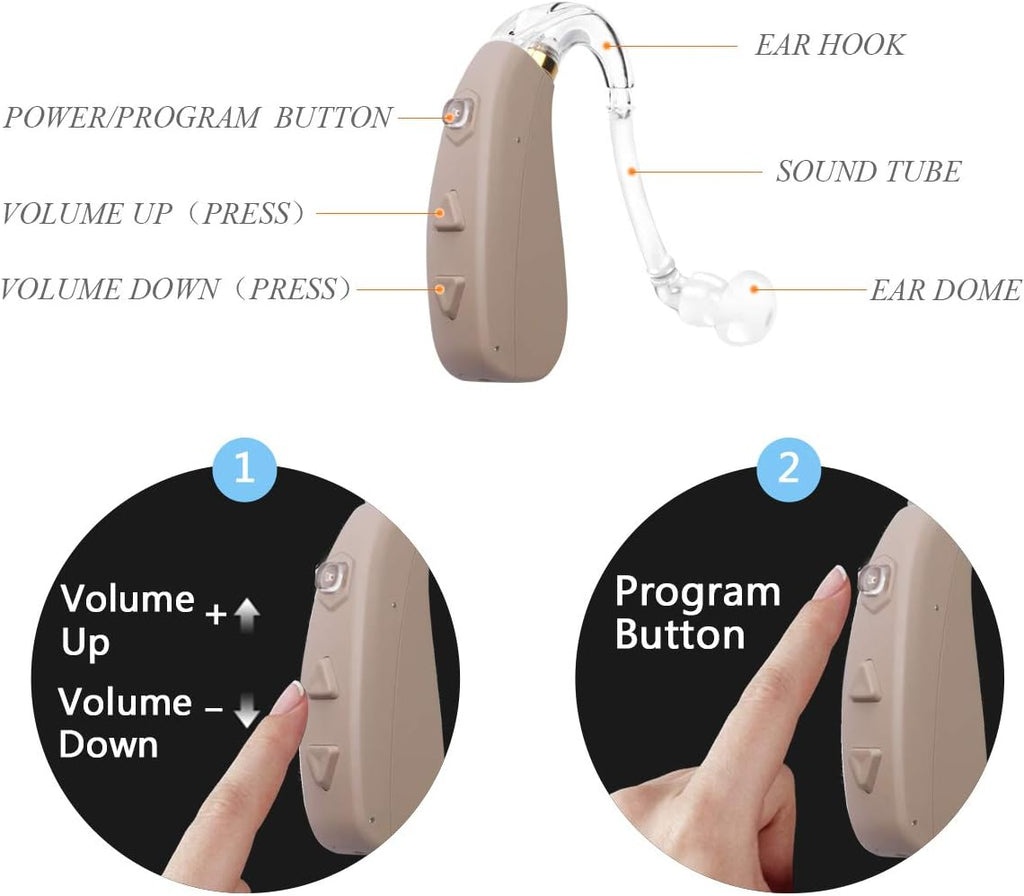Rechargeable Hearing Amplifier with 4 Channels C477402