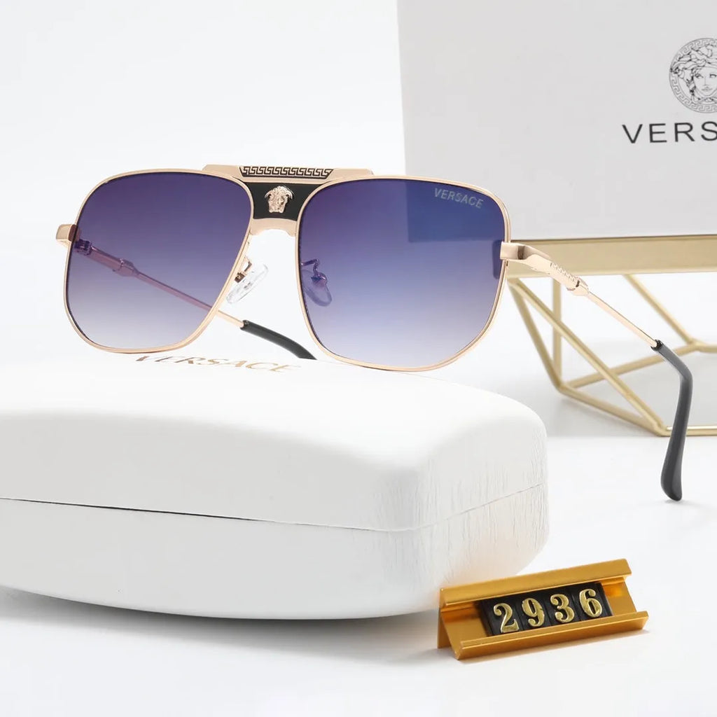 Round Stripe Printed Polarized Sunglasses V912609