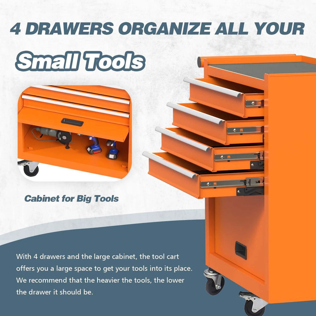 24-in Steel 4-Drawer Rolling Tool Chest F22237