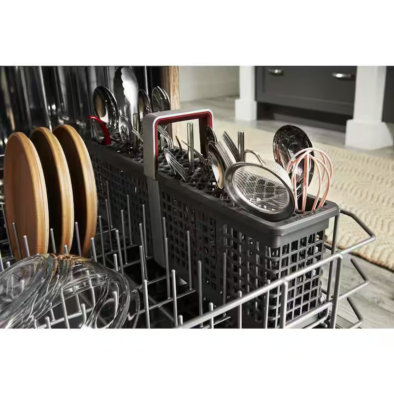 White Front Control Tall Tub Dishwasher with Third Level Rack R2575