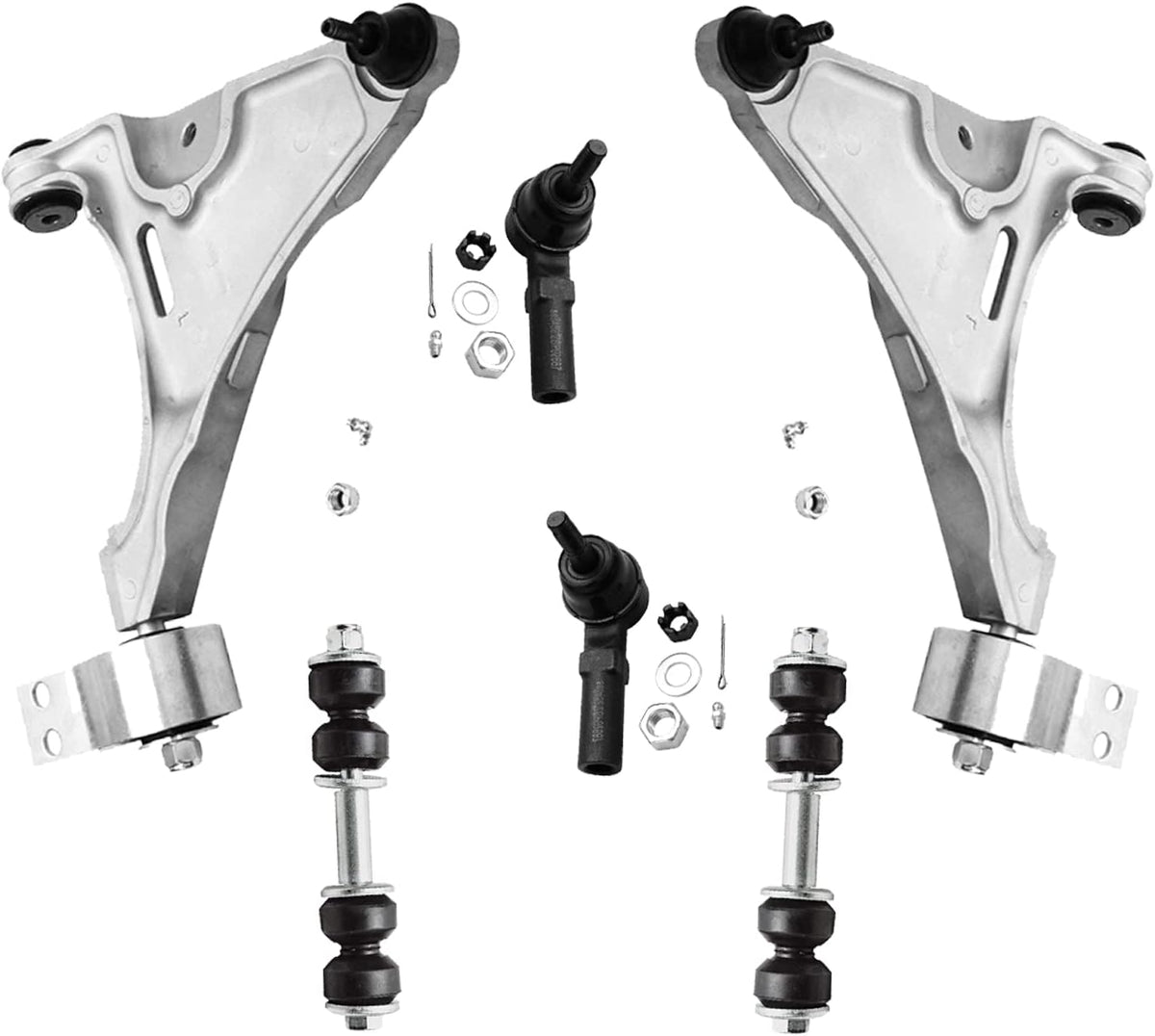Front Lower Control Arms Sway Bars Outer Tie Rods 6pc Set R331