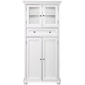 White Bathroom Linen Cabinet I725668
