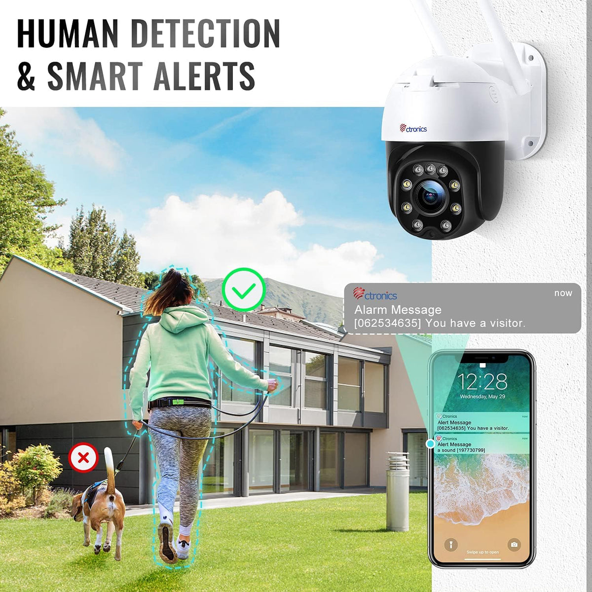 5X Optical Zoom 1080P PTZ Security Camera K248898