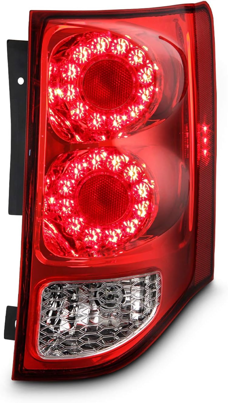 Chrome Red Clear Tail Brake Lights W710