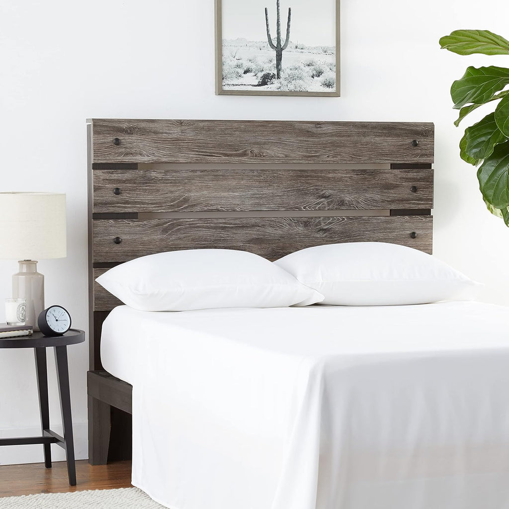 Full Weathered Gray Open Slat Panel Headboard Y6672