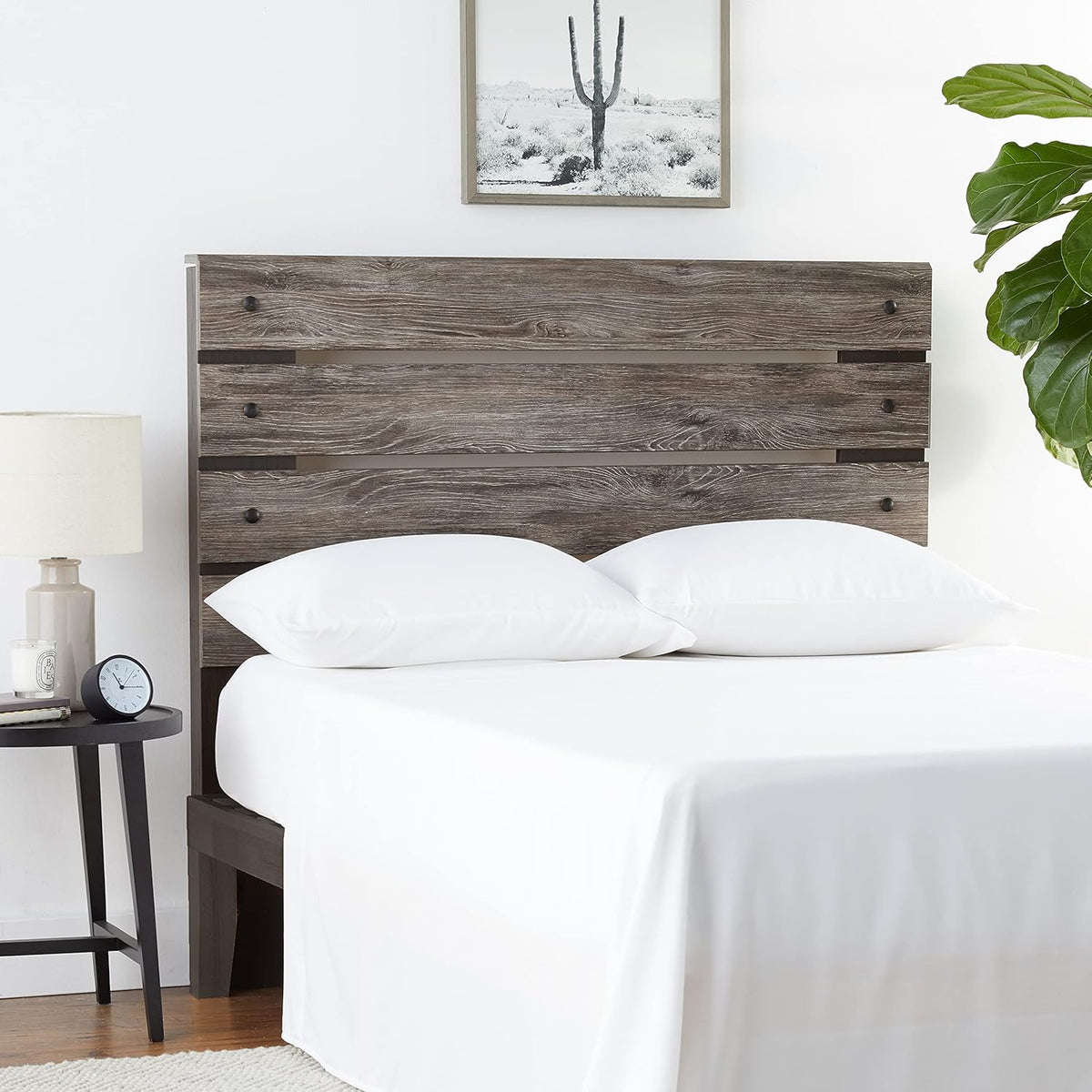 Full Weathered Gray Open Slat Panel Headboard Y6672