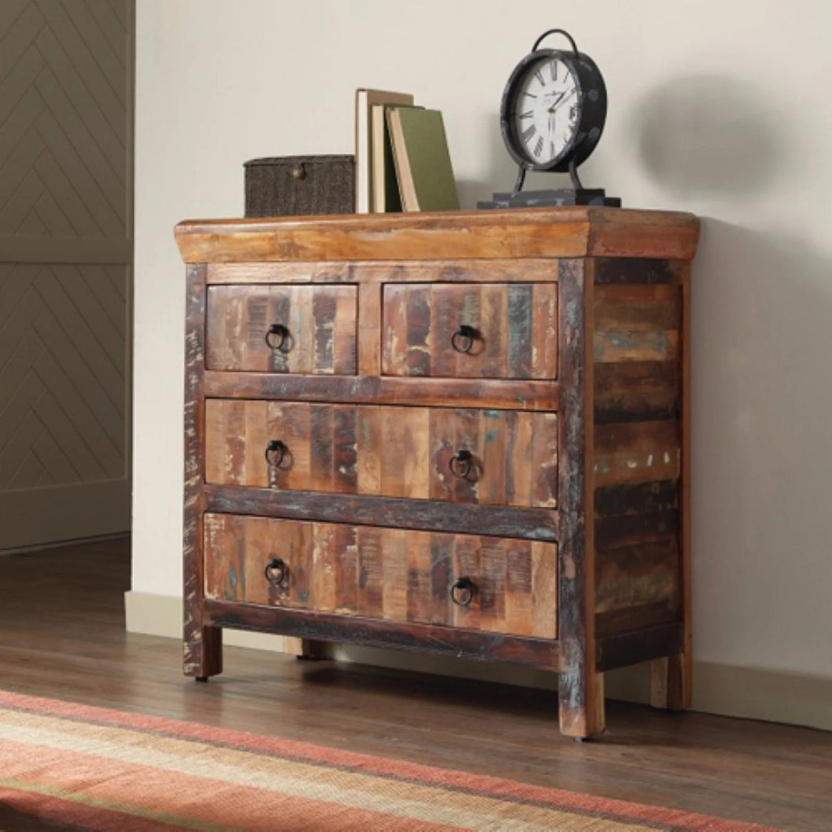 Wooden Accent Cabinet With Storage Drawers N955