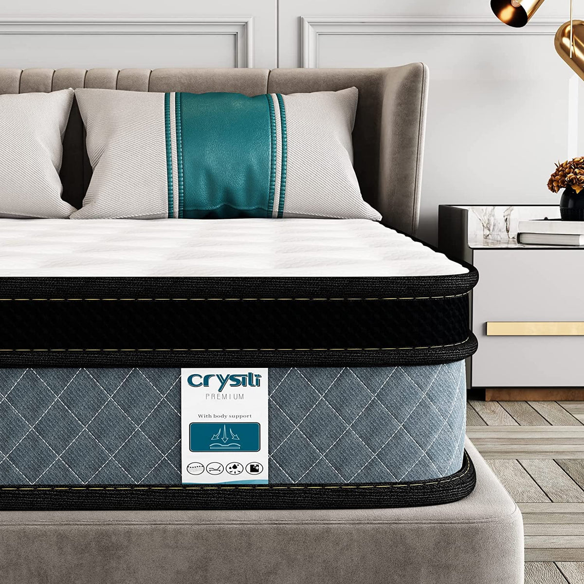 King Size Memory Foam Innerspring Hybrid Mattress U82285