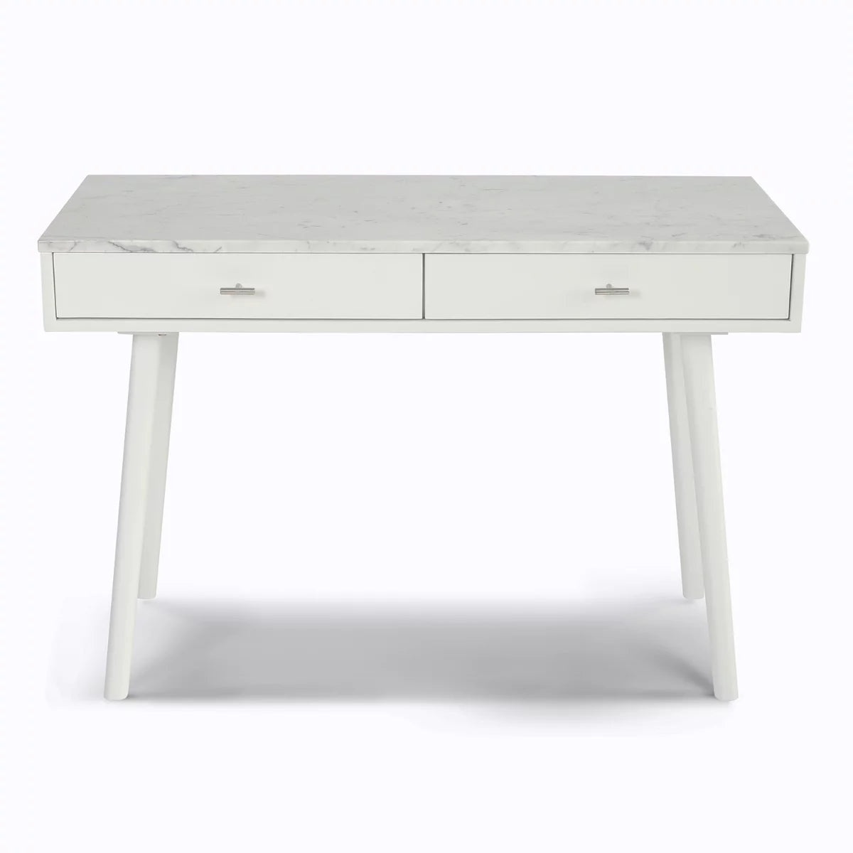 White Rectangular Marble Top Writing Desk G221053