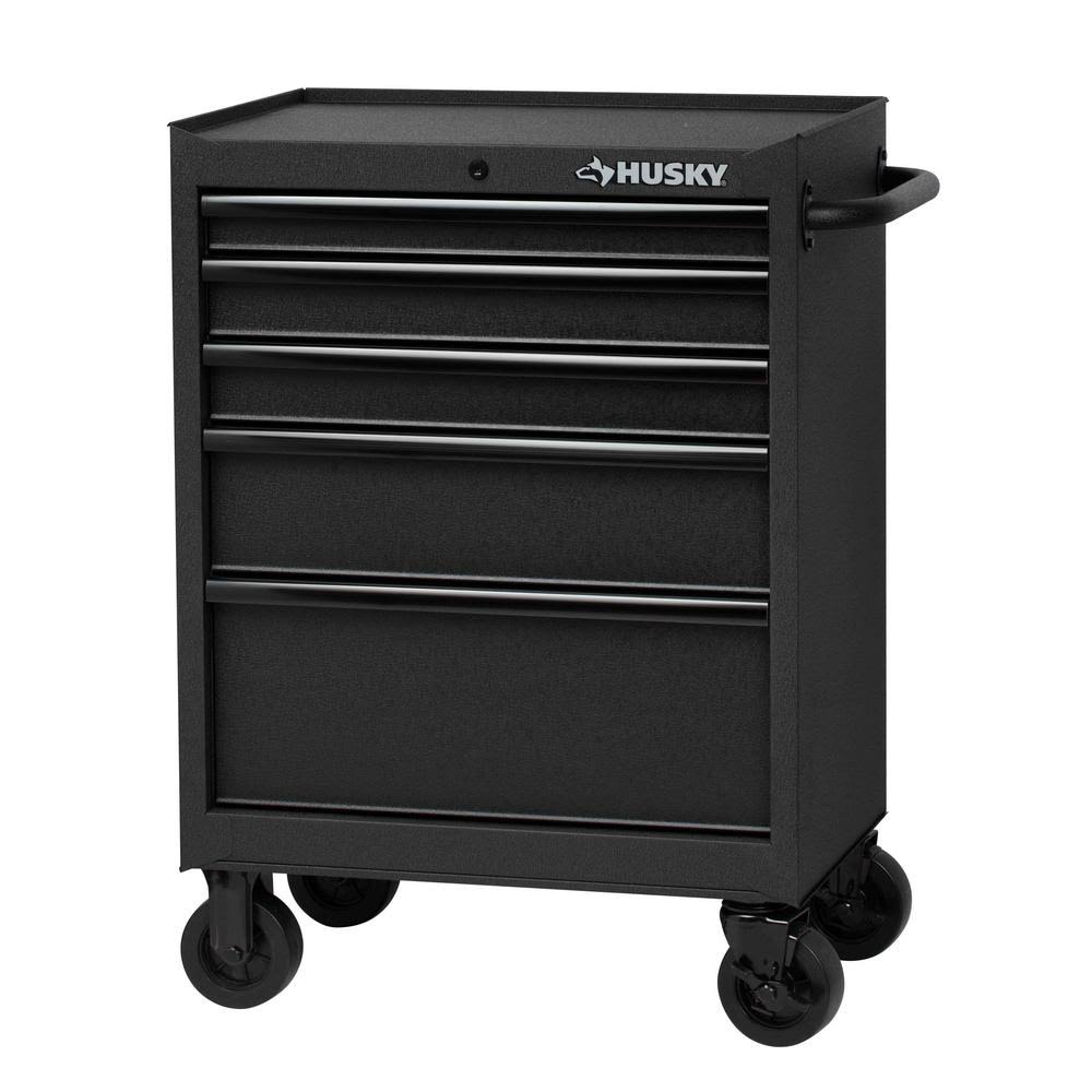 27 in. 5-Drawer Textured Black Tool Chest D850762