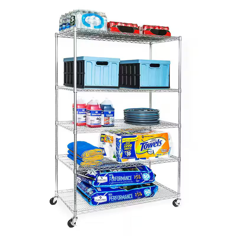 5-Tier NSF Certified Steel Wire Shelving System D915