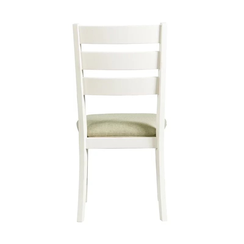 19" Farmhouse Wood Fabric Side Chair Set of 2 C468