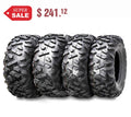 25x8-12 Front & 25x10-12 Rear ATV/UTV Tires Set 4 B991596