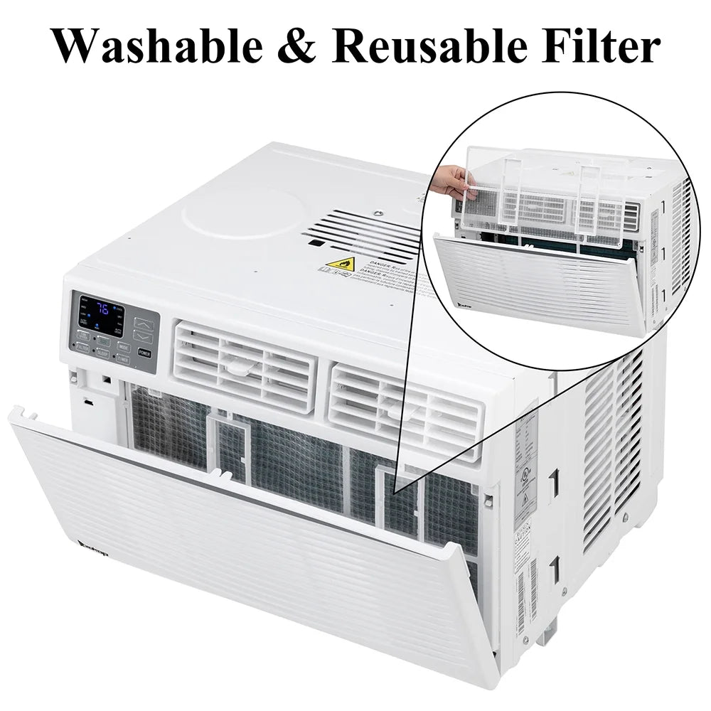 12000BTU 115V White Window-Mounted Air Conditioner with Remote Control Z60707