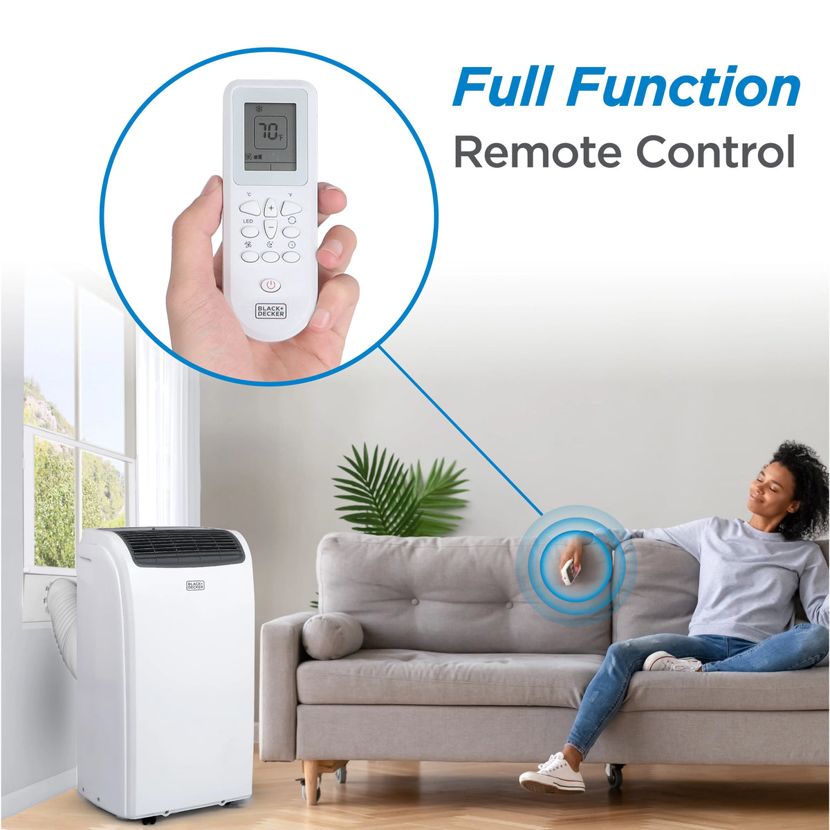 8,000 BTU Portable Air Conditioner with Remote Control, White Z4929