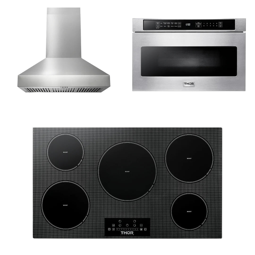 36 Induction Cooktop, Range Hood, Microwave Z8477