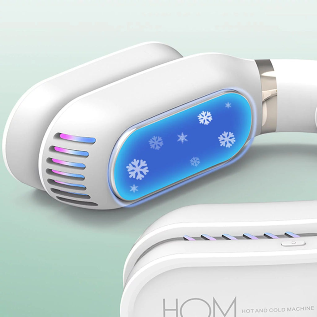 Portable Hanging Cooling Heater Air Conditioner Wearable Neck White A775614