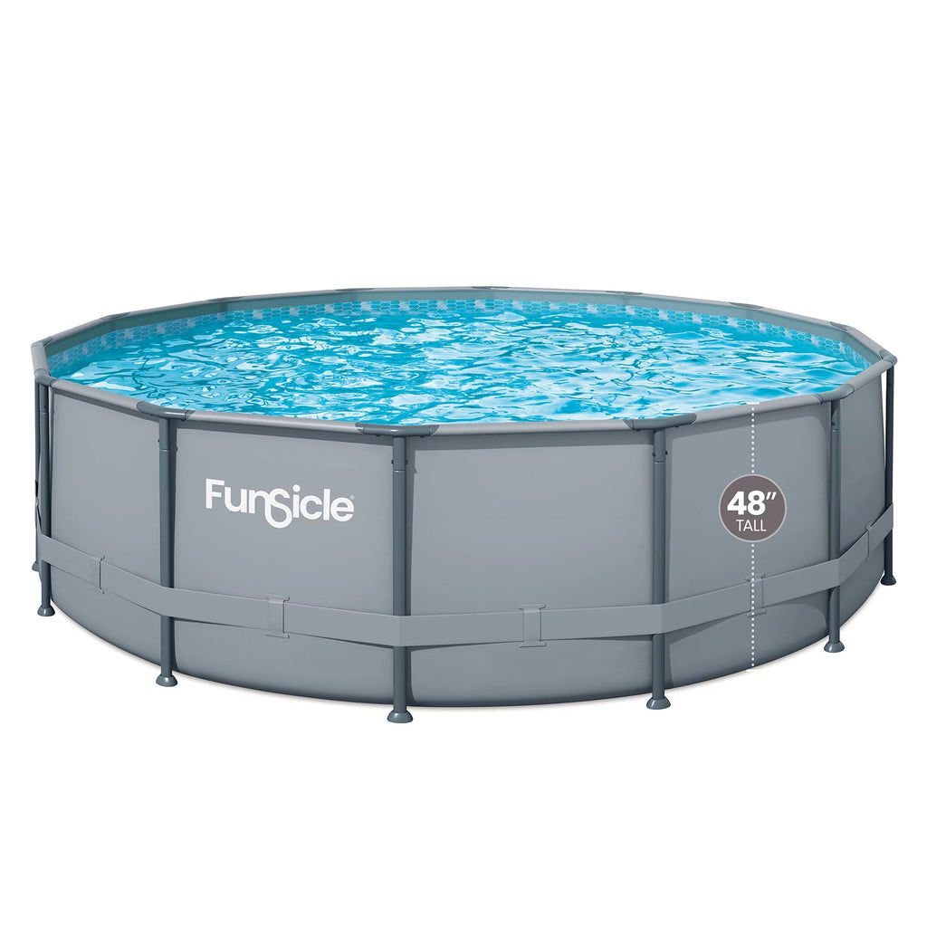 16 ft Round Above Ground Swimming Frame Pool K55598