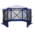 6 Hub Outdoor Camping Screen House, 1 Room, Blue Y587