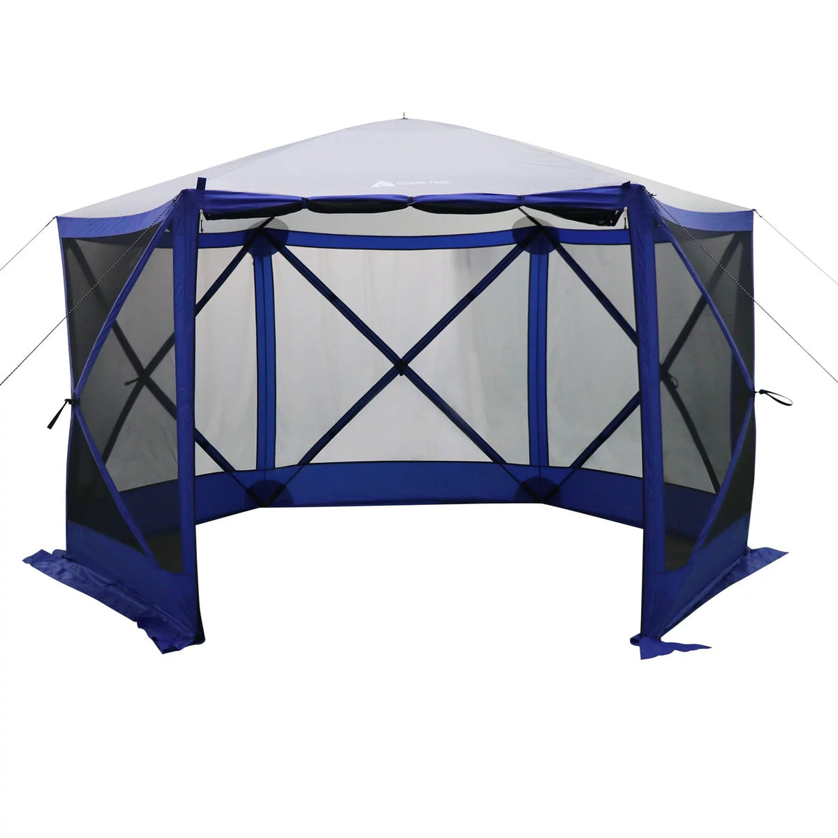 6 Hub Outdoor Camping Screen House, 1 Room, Blue Y587