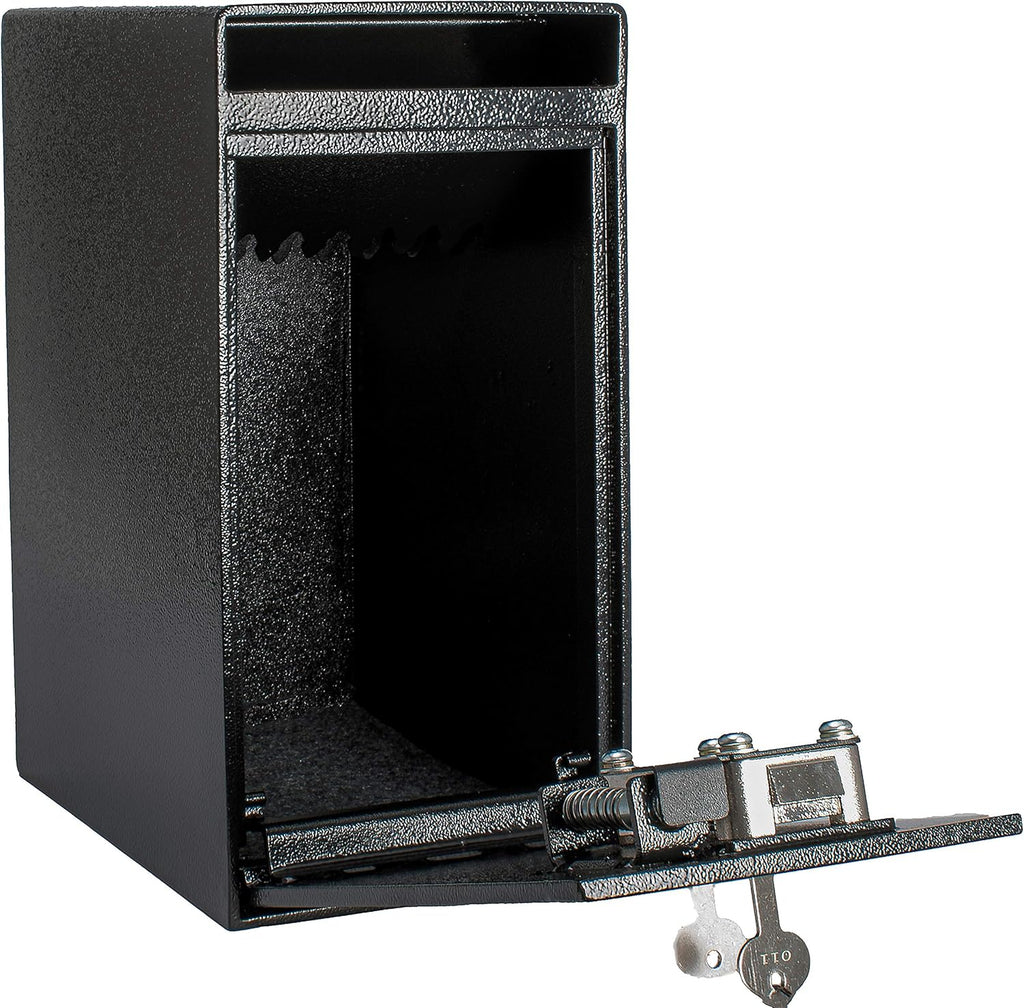 Steel Dual Key Cash Drop Safe Box 12 in x 9 in x 6 in I70577